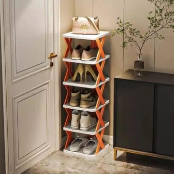 6 Layer X Shap Stackable Shoe Rack Shoe Stand